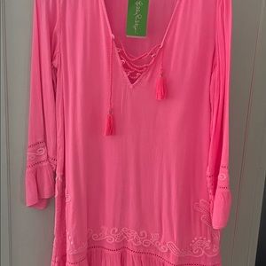 Lilly Pulitzer Tallulah Coverup Tiki Pink Size S Never Worn Tags